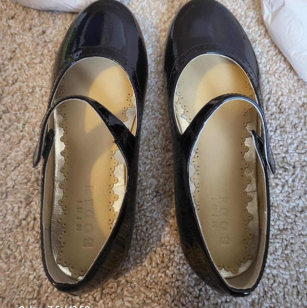 ♥️NWT♥️ BODEN GIRLS GENUINE LEATHER MARYJANES - Picture 2 of 9